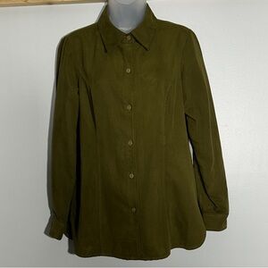 Linea by Louis Dell'Olio Olive Button Down Shirt